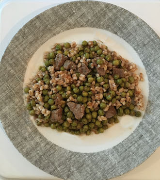 spelt and peas ragout