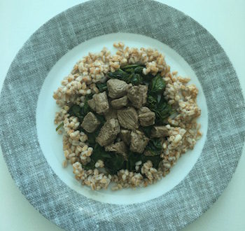 low fat spinach and spelt recipe