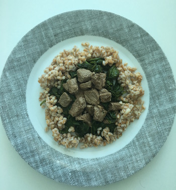 low fat spinach and spelt recipe