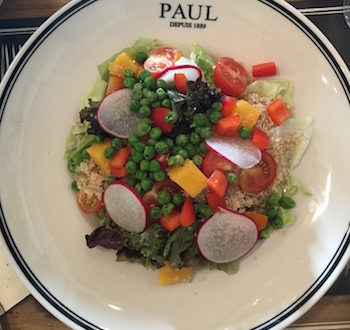 Quinoa salad at Paul JBR