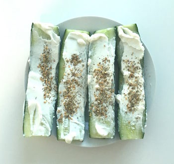 labneh and cucumber bites