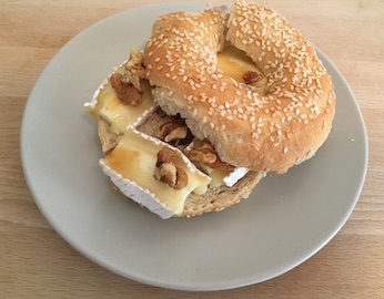 sesame brie bagel