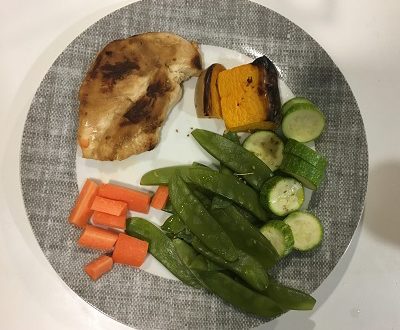 grilled chicken and squash