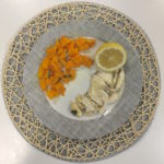 sea bass and coconut squash